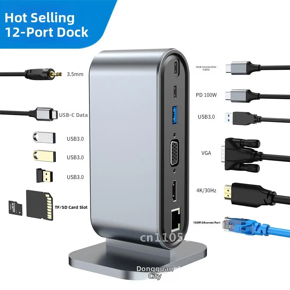 12-in-1 Expansion Dock Type-C Vertical Multi-Interface USB for Apple Huawei Mac Computer Mac Docking Station
12-in-1 Expansion Dock Type-C Vertical Multi-Interface USB for Apple Huawei Mac Computer Mac Docking Station