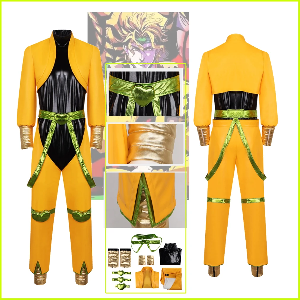 Anime Dio Brando Cosplay Costume Yellow Uniform Outfit Halloween Carnival Party Prop Com Con for Women Men Cosplay
Anime Dio Brando Cosplay Costume Yellow Uniform Outfit Halloween Carnival Party Prop Com Con for Women Men Cosplay