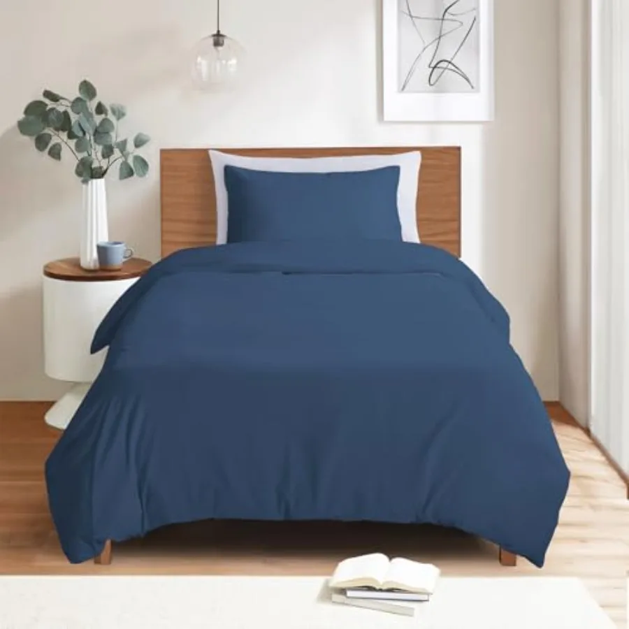 Navy Twin Duvet Cover - Soft and Breathable Twin Bedding Sets with Zipper Closure, 2Pieces, 1 Duvet Cover 68x90 and 1 Pillow ca
Navy Twin Duvet Cover - Soft and Breathable Twin Bedding Sets with Zipper Closure, 2Pieces, 1 Duvet Cover 68x90 and 1 Pillow ca