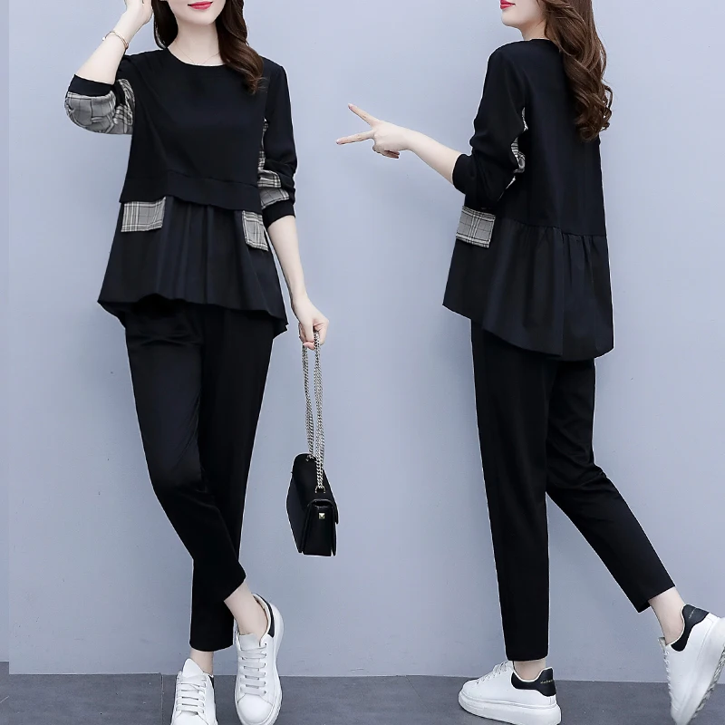 Large size Loose Casual Pant Sets Women Spring Autumn Stylish Tops & Harem Pants Suits Fashion Chic Ladies Two Pieces Set 5XL
Large size Loose Casual Pant Sets Women Spring Autumn Stylish Tops & Harem Pants Suits Fashion Chic Ladies Two Pieces Set 5XL