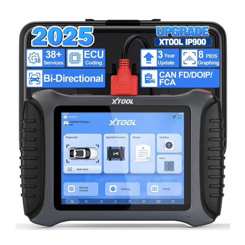 XTOOL IP900 Bi-Directional Diagnostic Tools FCA Support OBD2 Scan Tool ECU Coding OBD2 Scanner Cars Diagnostic Machine
XTOOL IP900 Bi-Directional Diagnostic Tools FCA Support OBD2 Scan Tool ECU Coding OBD2 Scanner Cars Diagnostic Machine