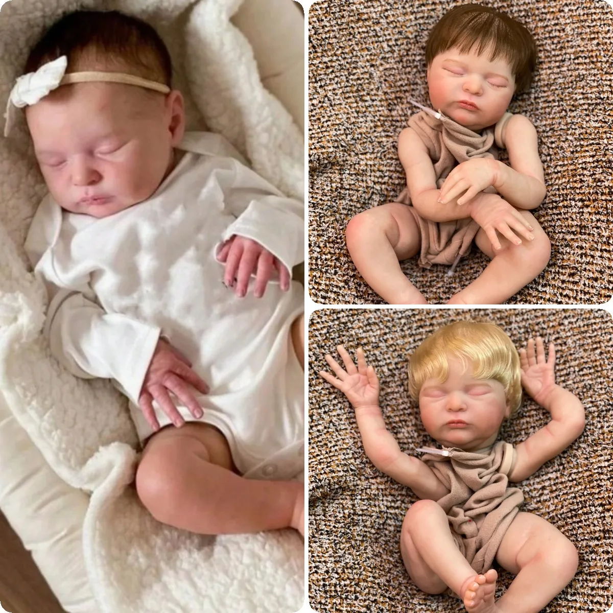 20 Inch Laura Reborn Doll Kits Handmade 3D Painted Lifelike Newborn Baby Doll For children Birthday Gifts
20 Inch Laura Reborn Doll Kits Handmade 3D Painted Lifelike Newborn Baby Doll For children Birthday Gifts