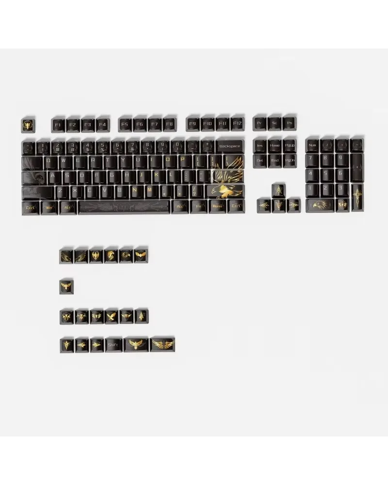 Sophisticated Eagle Series Full Five-Sided Sublimation Black Keycaps 132 Keys Complete Small Set Personalized Mechanical
Sophisticated Eagle Series Full Five-Sided Sublimation Black Keycaps 132 Keys Complete Small Set Personalized Mechanical