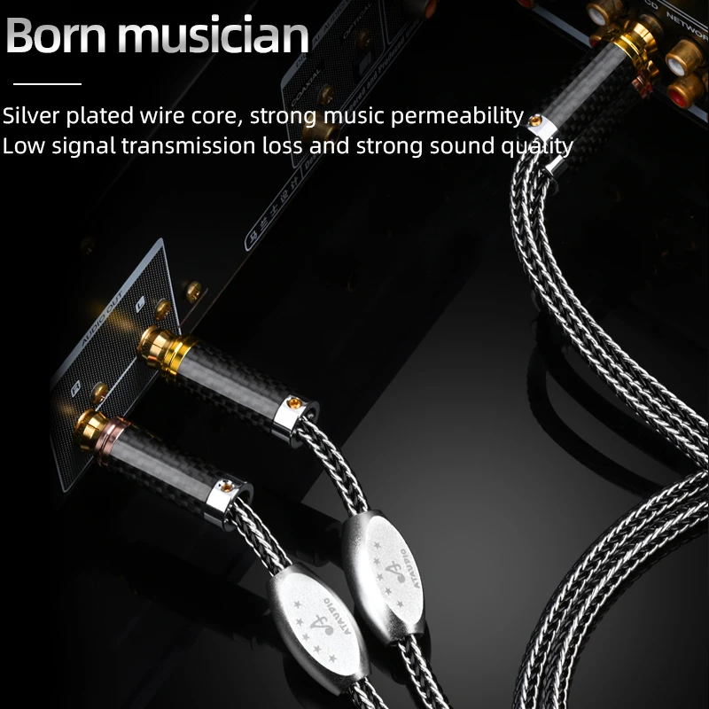 One Pair HIFI RCA Cable OCC Silver Plated RCA Audio Interconnct Cable Hi-end RCA to RCA Cable With Gold Plated RCA Plug
One Pair HIFI RCA Cable OCC Silver Plated RCA Audio Interconnct Cable Hi-end RCA to RCA Cable With Gold Plated RCA Plug
