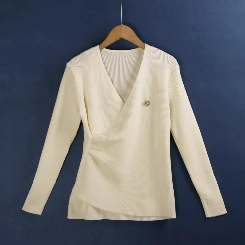 Double Layer Cross Sweater V Ne Folded Multi Color High Elastic Long Sve Women's Knittedwear Dr Haunt Commute Sle
Double Layer Cross Sweater V Ne Folded Multi Color High Elastic Long Sve Women's Knittedwear Dr Haunt Commute Sle