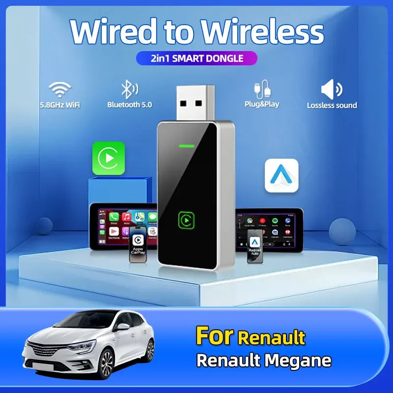 Car Styling New 2in1 Wired To Wireless CarPlay Android Auto Adapter For OEM Car Stereo With USB Plug And Play For Renault Megane
Car Styling New 2in1 Wired To Wireless CarPlay Android Auto Adapter For OEM Car Stereo With USB Plug And Play For Renault Megane