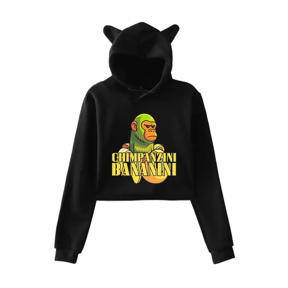 Толстовки с капюшоном Shimpolee Bananini Merch для девочек, укороченный пуловер с кошачьими ушками, повседневная одежда с принтом
Толстовки с капюшоном Shimpolee Bananini Merch для девочек, укороченный пуловер с кошачьими ушками, повседневная одежда с принтом