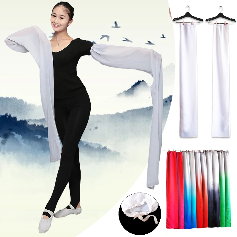 A Pair Gradient Chinese Hanfu Water Sleeves Tibetan Yangko Dance Practice Sleeves Chinese Classical Beijing Opera Dance Costume
A Pair Gradient Chinese Hanfu Water Sleeves Tibetan Yangko Dance Practice Sleeves Chinese Classical Beijing Opera Dance Costume