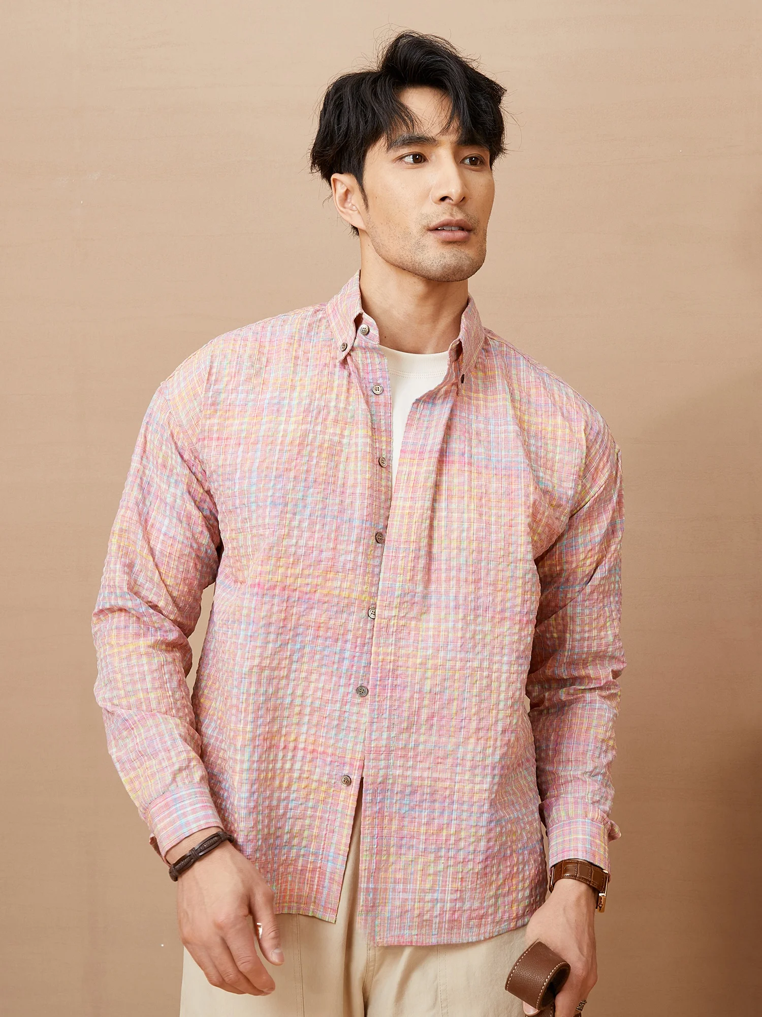 MCCEVTG Early Spring Lightweight Breathable Color Woven Plaid Bubble Shirt Long Sleeve Retro Casual Sun Protection Coat
MCCEVTG Early Spring Lightweight Breathable Color Woven Plaid Bubble Shirt Long Sleeve Retro Casual Sun Protection Coat