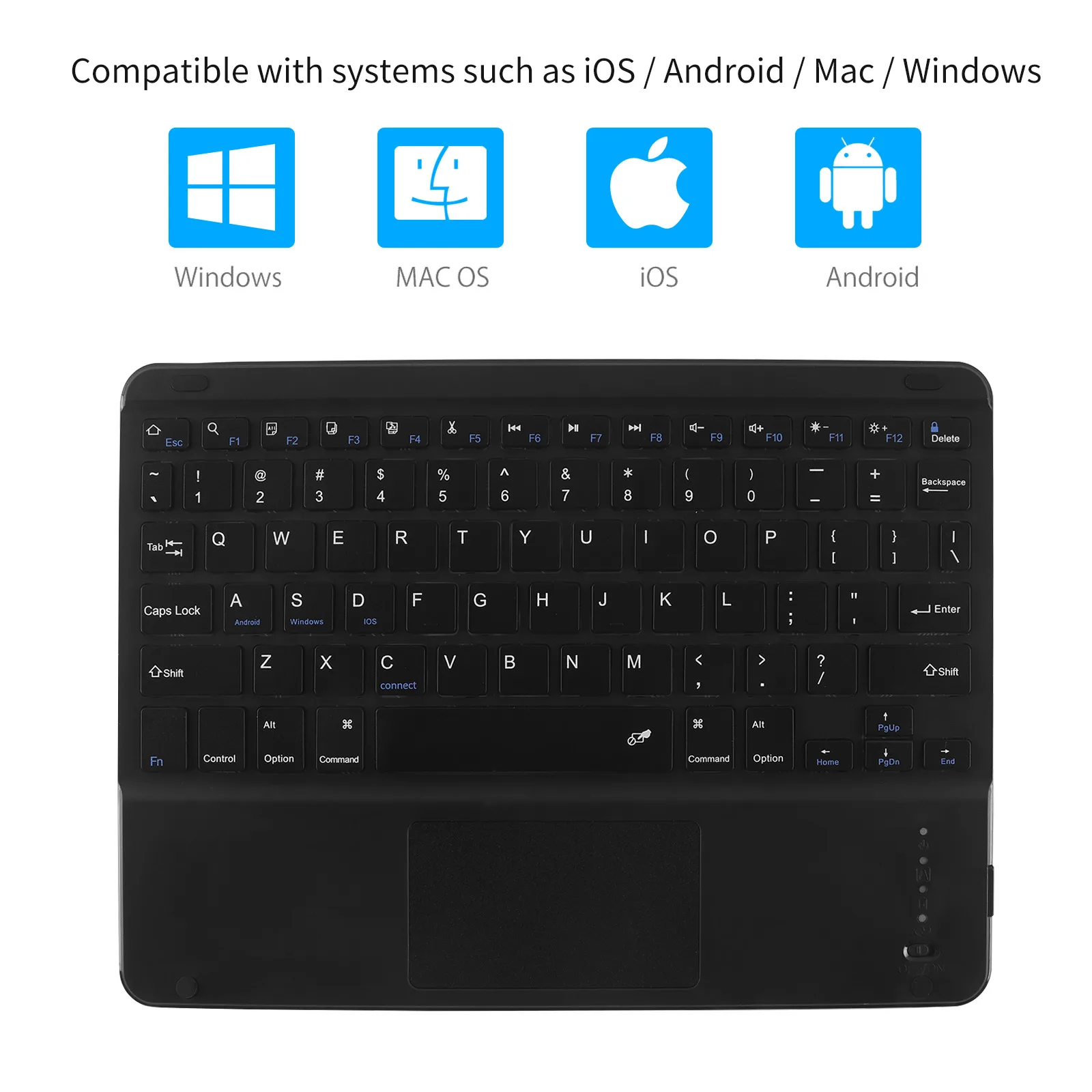 Bluetooth 3.0 Keyboard Wireless 10 Inch Thin Type-C Rechargeable Keyboard with Touch Keypad Shortcut Keys for PC Laptop Computer
Bluetooth 3.0 Keyboard Wireless 10 Inch Thin Type-C Rechargeable Keyboard with Touch Keypad Shortcut Keys for PC Laptop Computer