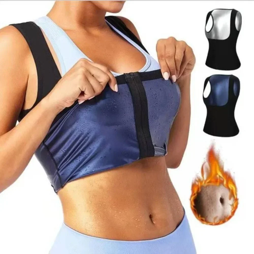 Elastic Training Sport Vest Women Slim Sport Fitness Vest Waist Shrink Belly Burst Sweat Suit Vest Silver Zipper Cofortable Soft
Elastic Training Sport Vest Women Slim Sport Fitness Vest Waist Shrink Belly Burst Sweat Suit Vest Silver Zipper Cofortable Soft