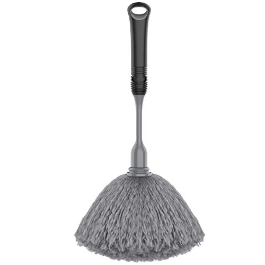 Microfiber Delicate Duster, Comfortable Non Slip Handle, Detachable Washable Duster Head, Gray and Black
Microfiber Delicate Duster, Comfortable Non Slip Handle, Detachable Washable Duster Head, Gray and Black
