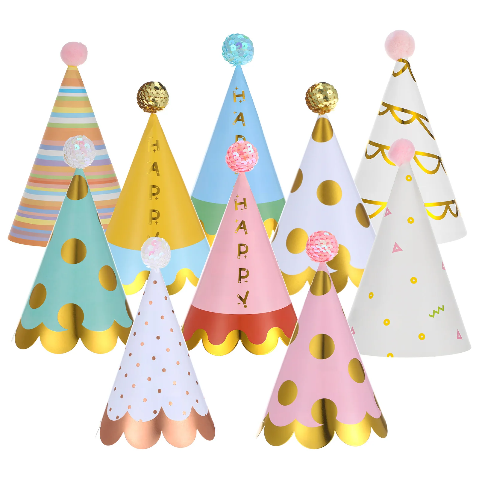 20Pcs Colorful Party Hats Birthday Hats for Kids and Adults Festive Celebrations Decorations Party Cap Paper Crowns Hat
20Pcs Colorful Party Hats Birthday Hats for Kids and Adults Festive Celebrations Decorations Party Cap Paper Crowns Hat