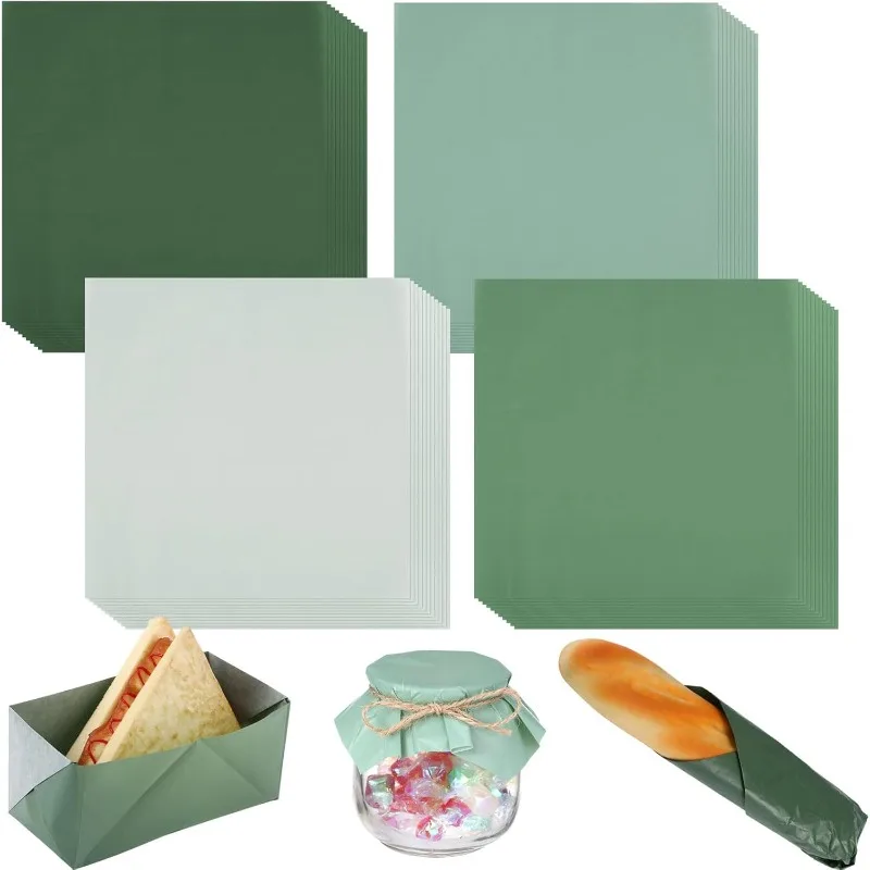 400 Sheets Sage Green Wax Paper for Food Gradient Green Deli Paper 4 Colors Greaseproof Sandwich Wrapping Sheets 11.8x11.8 inch
400 Sheets Sage Green Wax Paper for Food Gradient Green Deli Paper 4 Colors Greaseproof Sandwich Wrapping Sheets 11.8x11.8 inch