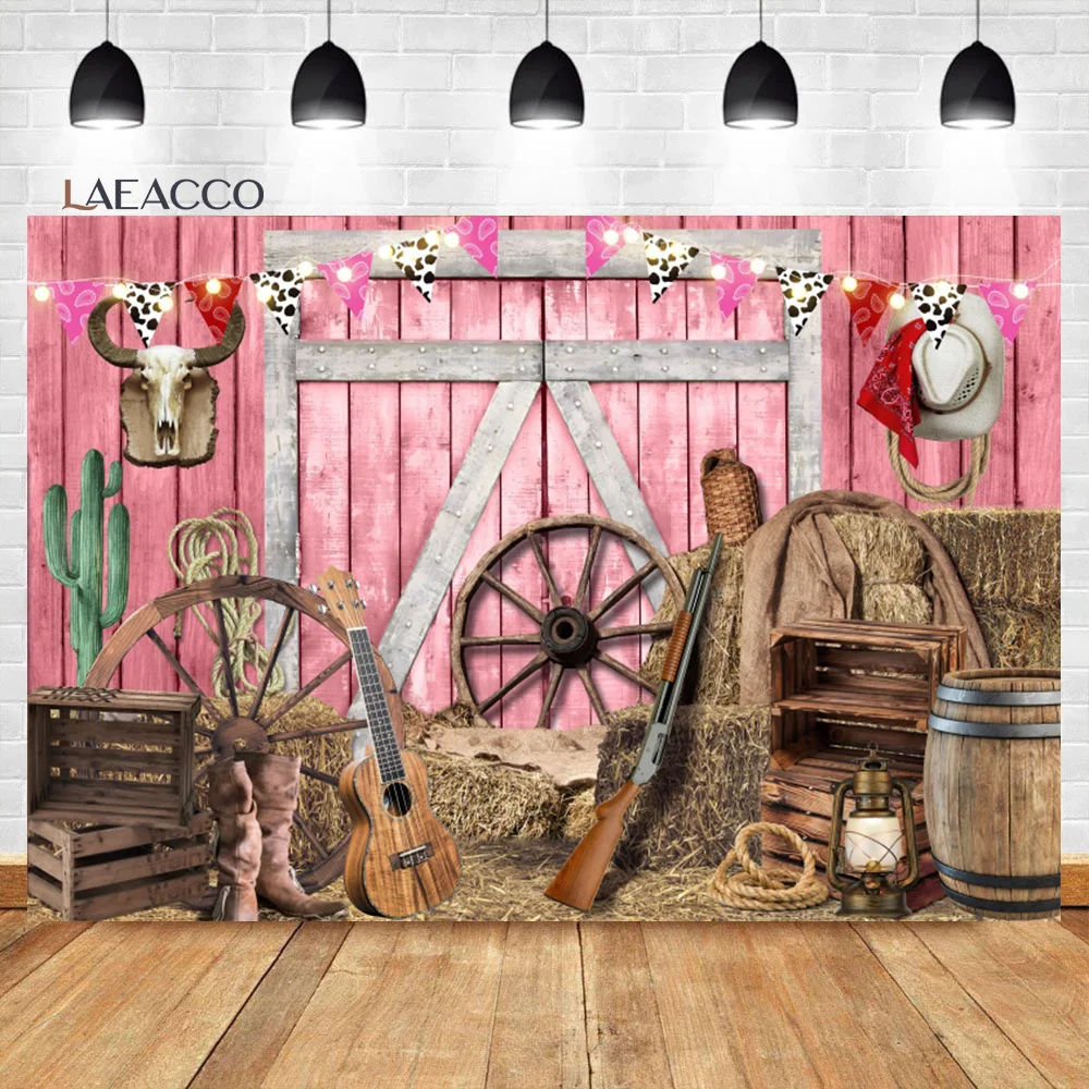 Laeacco Western Cowgirl Party Backdrop Pink Western Rustic Wooden House Barn Girl Baby Birthday Portrait Photography Background
Laeacco Western Cowgirl Party Backdrop Pink Western Rustic Wooden House Barn Girl Baby Birthday Portrait Photography Background