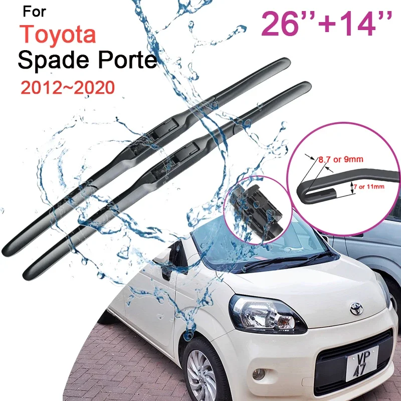 for Toyota Spade Porte XP140 2012 2013~2020 Two Frameless Rubber Wiper Snow Scraping Front Windshield Brushes Car Accessories
for Toyota Spade Porte XP140 2012 2013~2020 Two Frameless Rubber Wiper Snow Scraping Front Windshield Brushes Car Accessories