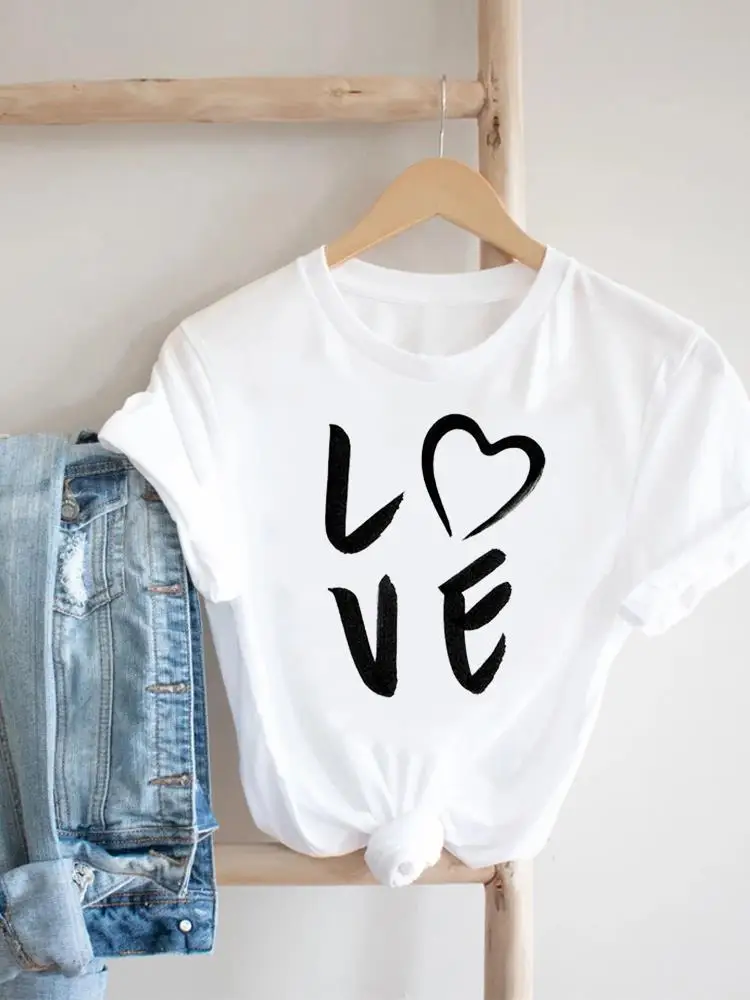 Sweet Love Trend Cute Graphic T Shirt Women Fashion Short Sleeve Tee Top Cute Female Casual Clothing Ladies Print T-shirt
Sweet Love Trend Cute Graphic T Shirt Women Fashion Short Sleeve Tee Top Cute Female Casual Clothing Ladies Print T-shirt