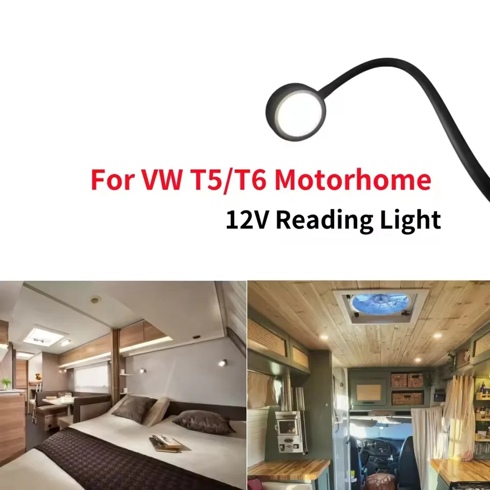 1PC RV LED Reading Light DC12V Dimmable 3 Color Modes Flexible Wall Lamp USB Charger Functional RV Accessories For VW T5/T6
1PC RV LED Reading Light DC12V Dimmable 3 Color Modes Flexible Wall Lamp USB Charger Functional RV Accessories For VW T5/T6