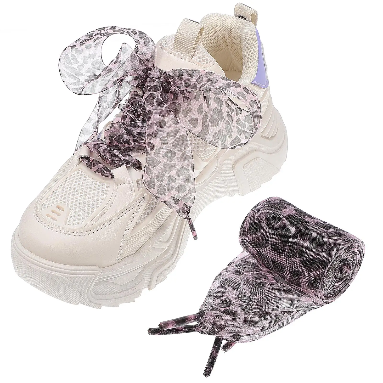 2 Pcs 4CM Wide Shoelaces Leopard Print Replacement Polyester Ribbon Flat Laces For Sneakers Boots Casual Shoes Durable Trendy
2 Pcs 4CM Wide Shoelaces Leopard Print Replacement Polyester Ribbon Flat Laces For Sneakers Boots Casual Shoes Durable Trendy