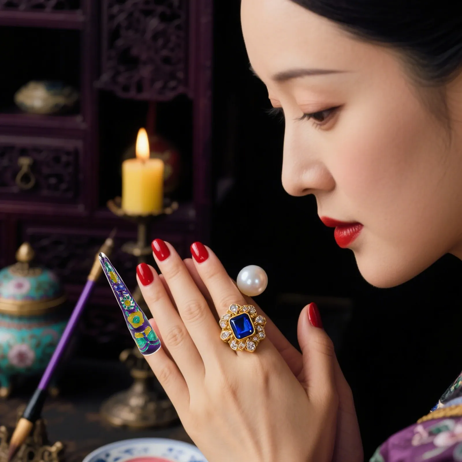 2Pcs Handcrafted Ancient Queen Costume Fingertip Claws Detachable Fake Nail Tips for Cosplay Dance Masquerade Halloween
2Pcs Handcrafted Ancient Queen Costume Fingertip Claws Detachable Fake Nail Tips for Cosplay Dance Masquerade Halloween