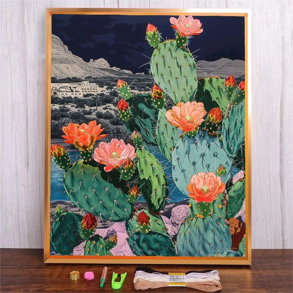 Cotton Thread Needlework Cactus Printed Canvas Embroidery DIY Full Pattern Cross Stitch Kit For Living Room Home Decoration Gift
Cotton Thread Needlework Cactus Printed Canvas Embroidery DIY Full Pattern Cross Stitch Kit For Living Room Home Decoration Gift