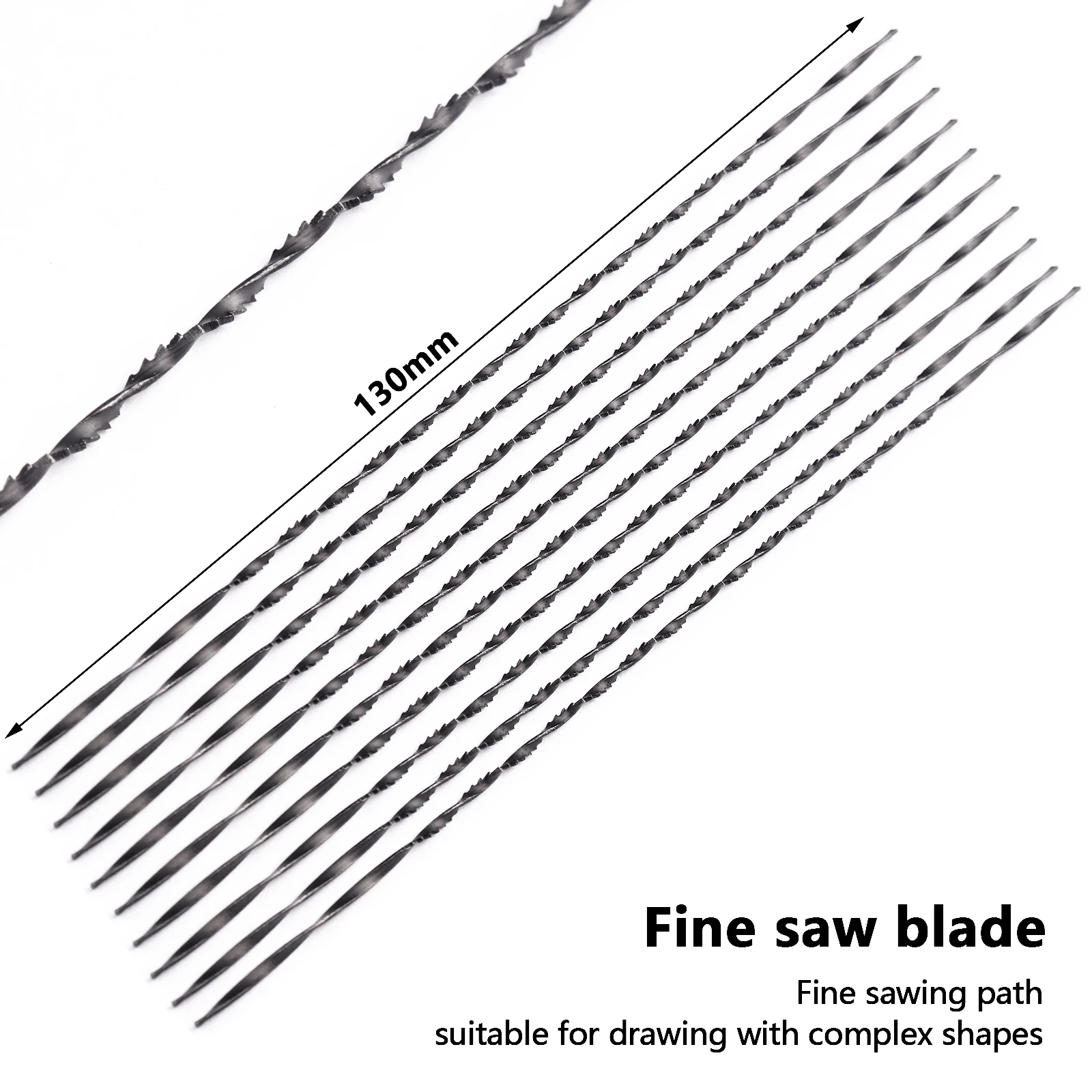 10Pcs 130mm Scroll Saw Blades 2#/3#/7#/8# Jig Saw Blades Spiral Teeth Wood Saw Blades For Carving
10Pcs 130mm Scroll Saw Blades 2#/3#/7#/8# Jig Saw Blades Spiral Teeth Wood Saw Blades For Carving