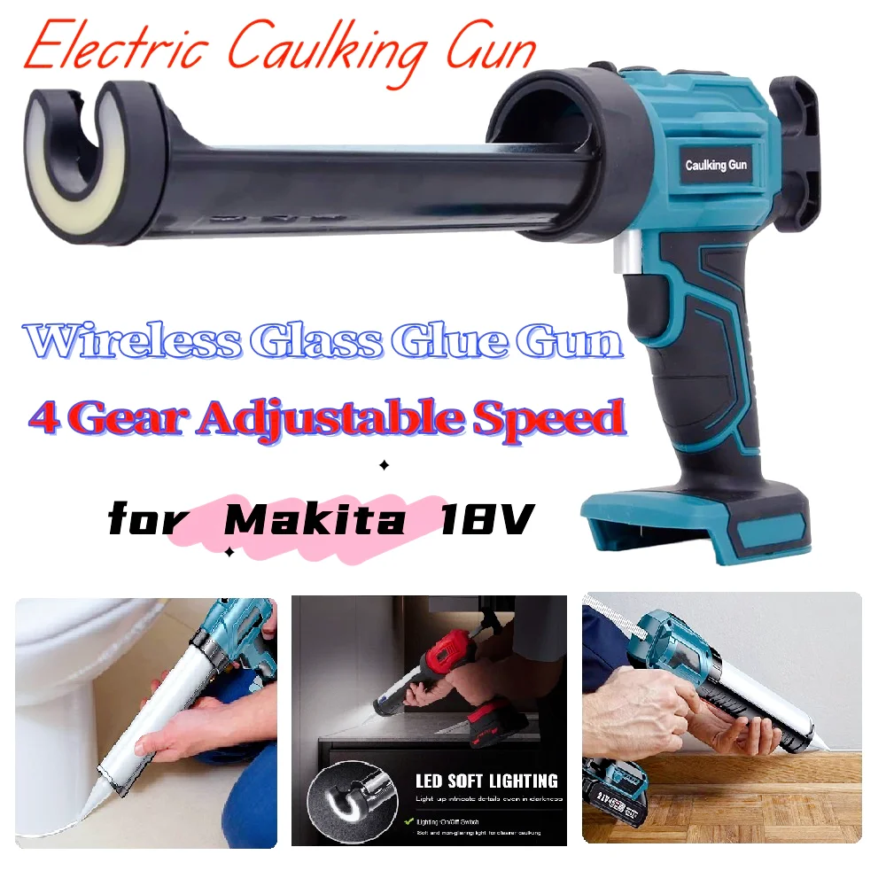 Electric Caulking Gun for Makita 18V Battery 4 Gears Speed Adjustable Cement Glass Adhesive Glue Seal Sealant Tool (No Battery)
Electric Caulking Gun for Makita 18V Battery 4 Gears Speed Adjustable Cement Glass Adhesive Glue Seal Sealant Tool (No Battery)