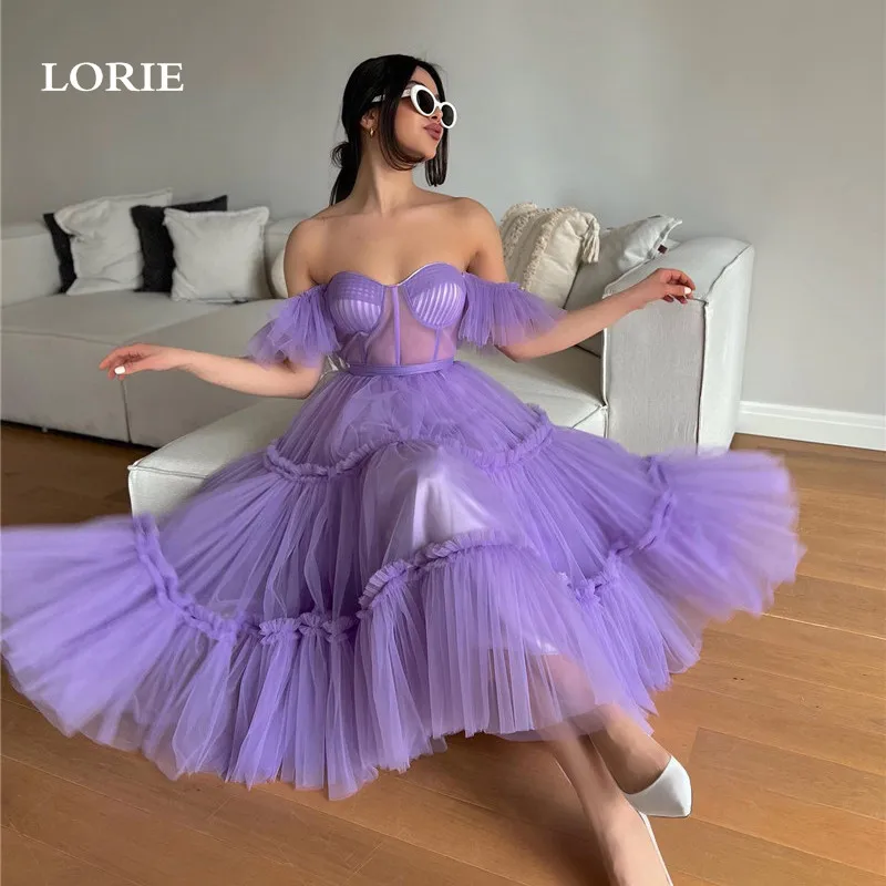LORIE Purple Prom Dresses Off The Shoulder Tiered Abkle Length Sweetheart Evening Party Gowns Formal Graduation Dress
LORIE Purple Prom Dresses Off The Shoulder Tiered Abkle Length Sweetheart Evening Party Gowns Formal Graduation Dress