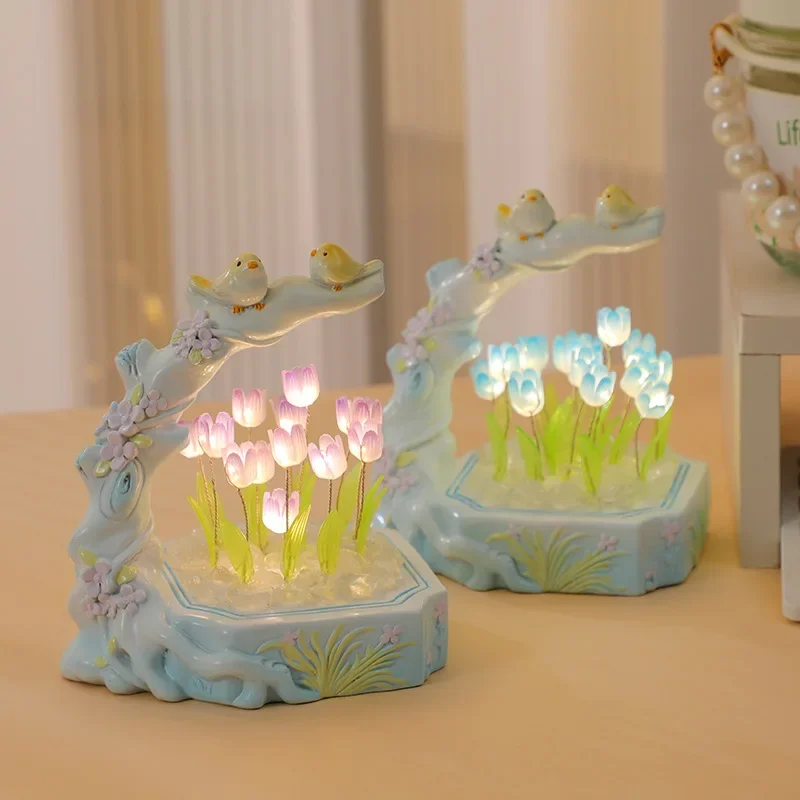 Night Lights Creative Desk Lamp Tulip Handmade DIY Desktop Lighting Ornament Ambient Lamp Student Gift
Night Lights Creative Desk Lamp Tulip Handmade DIY Desktop Lighting Ornament Ambient Lamp Student Gift