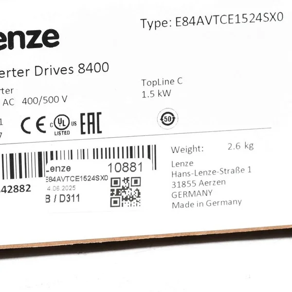 E84avtce1524sx0 Совершенно новый оригинальный Spot Plc
E84avtce1524sx0 Совершенно новый оригинальный Spot Plc