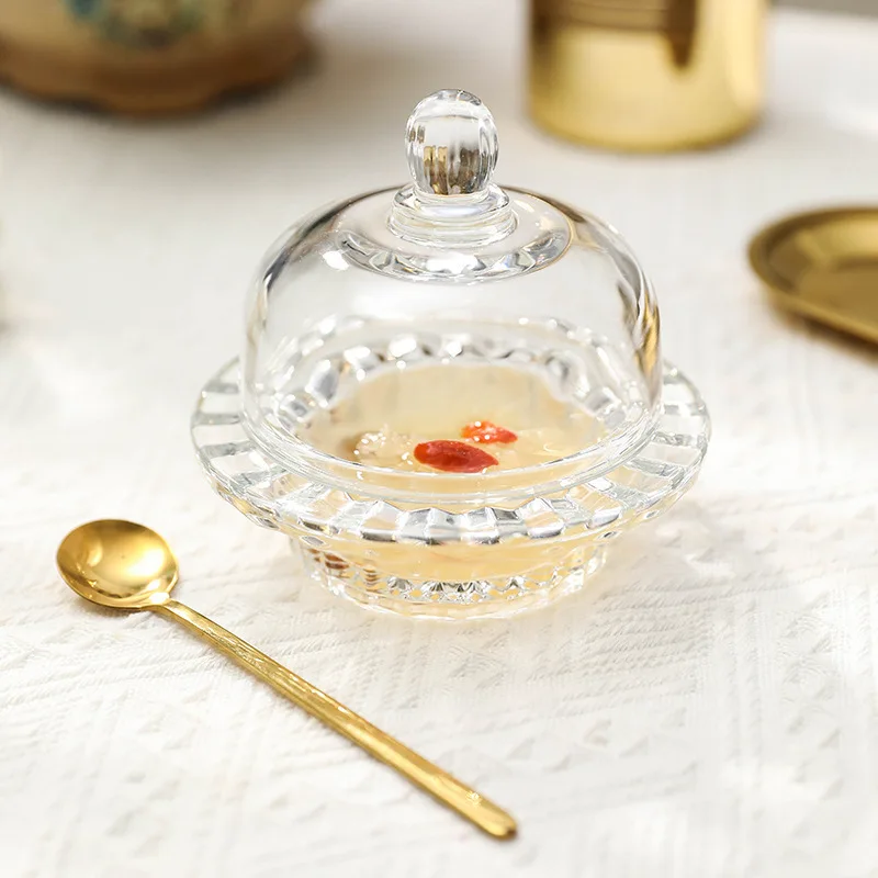 HYS glass with lid transparent fruit dessert bowl creative sugar water bowl Tremella bowl exquisite set soup
HYS glass with lid transparent fruit dessert bowl creative sugar water bowl Tremella bowl exquisite set soup