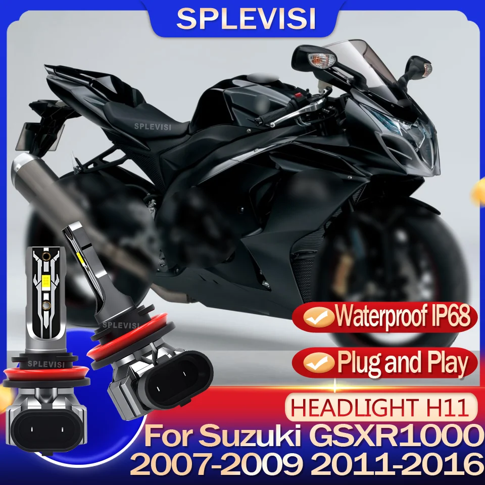 LED H11 Motorcycle Headlight Improved Night Lighting Performance Plug and Play Design For Suzuki GSXR1000 2007-2009 2011-2016
LED H11 Motorcycle Headlight Improved Night Lighting Performance Plug and Play Design For Suzuki GSXR1000 2007-2009 2011-2016