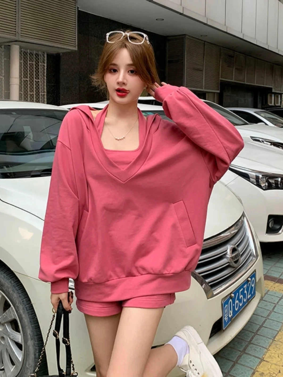 Pink V-Ne Hoodie Dr Set Street Sle Autumn Winter Women's Clothing Anti-Aging Heart Mechanism Trendy Two-Piece Set
Pink V-Ne Hoodie Dr Set Street Sle Autumn Winter Women's Clothing Anti-Aging Heart Mechanism Trendy Two-Piece Set