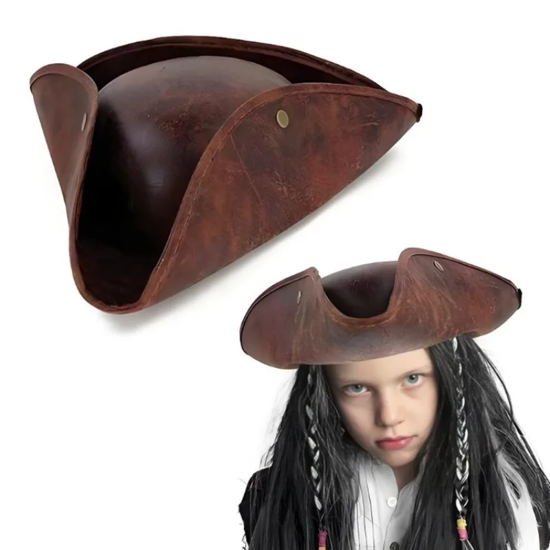 Halloween Pirates of the Caribbean hat imitation leather Captain Jack, party stage decoration
Halloween Pirates of the Caribbean hat imitation leather Captain Jack, party stage decoration