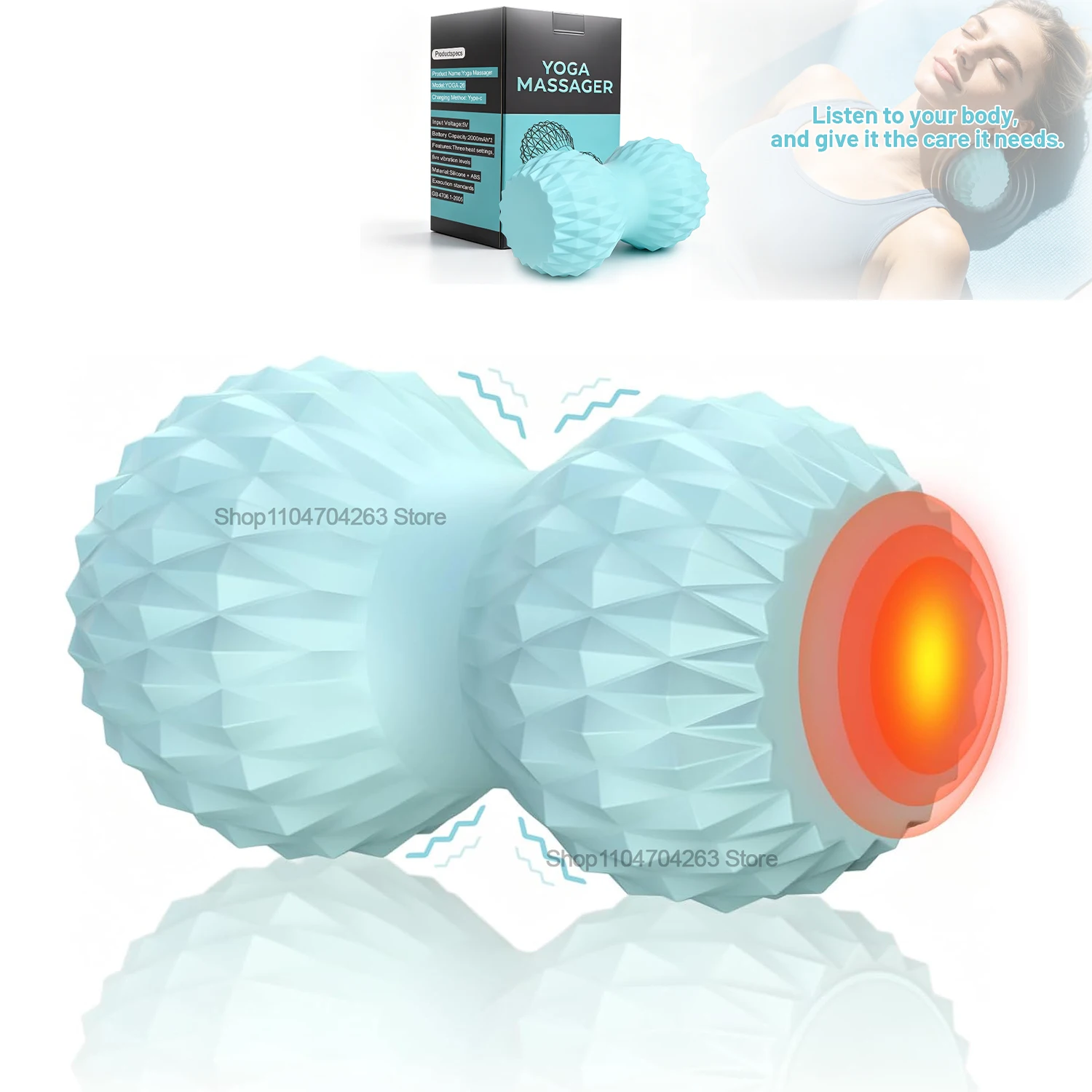 Vibrating Peanut Massage Ball 5 Massage Deep Tissue Point Therapy For Myofascial Release & Muscle Recovery Ball Roller Massager
Vibrating Peanut Massage Ball 5 Massage Deep Tissue Point Therapy For Myofascial Release & Muscle Recovery Ball Roller Massager