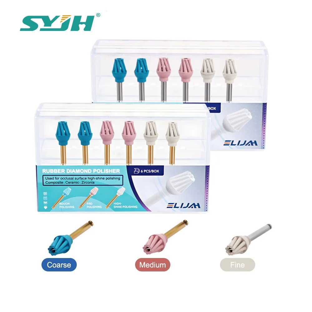 SYJH 1/3/6Pcs RA Coarse/Medium/Fine Dental Rubber Resin Diamond System Eagle Polishing Wheel Spiral Flexible Dentist Consumables
SYJH 1/3/6Pcs RA Coarse/Medium/Fine Dental Rubber Resin Diamond System Eagle Polishing Wheel Spiral Flexible Dentist Consumables