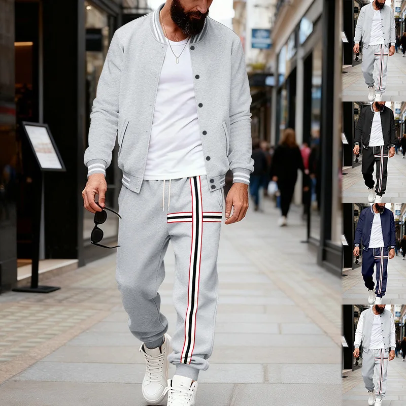 Cross-border winter new heavy velvet men's outdoor leisure trend commuter baseball jersey sports suit
Cross-border winter new heavy velvet men's outdoor leisure trend commuter baseball jersey sports suit