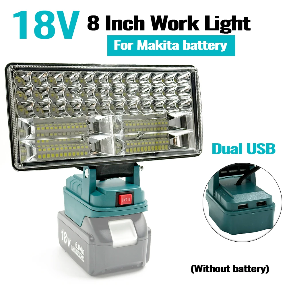 Power Tool Parts for Makita 18V Lithium Battery LED Work Lights Handheld Lamp Spotlights Flashlight Hand Lantern 2 USB
Power Tool Parts for Makita 18V Lithium Battery LED Work Lights Handheld Lamp Spotlights Flashlight Hand Lantern 2 USB