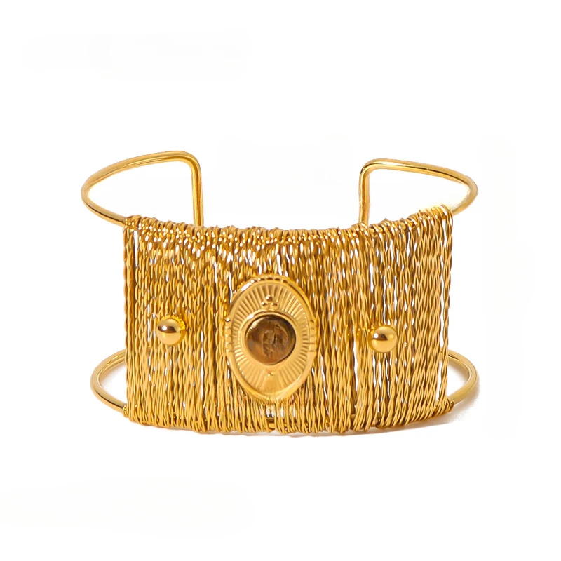 PAPERPLUS | Light Luxury Wide Bracelets for Women.Stainless Steel. Natural Stone.18k Gold.French Charms. New
PAPERPLUS | Light Luxury Wide Bracelets for Women.Stainless Steel. Natural Stone.18k Gold.French Charms. New