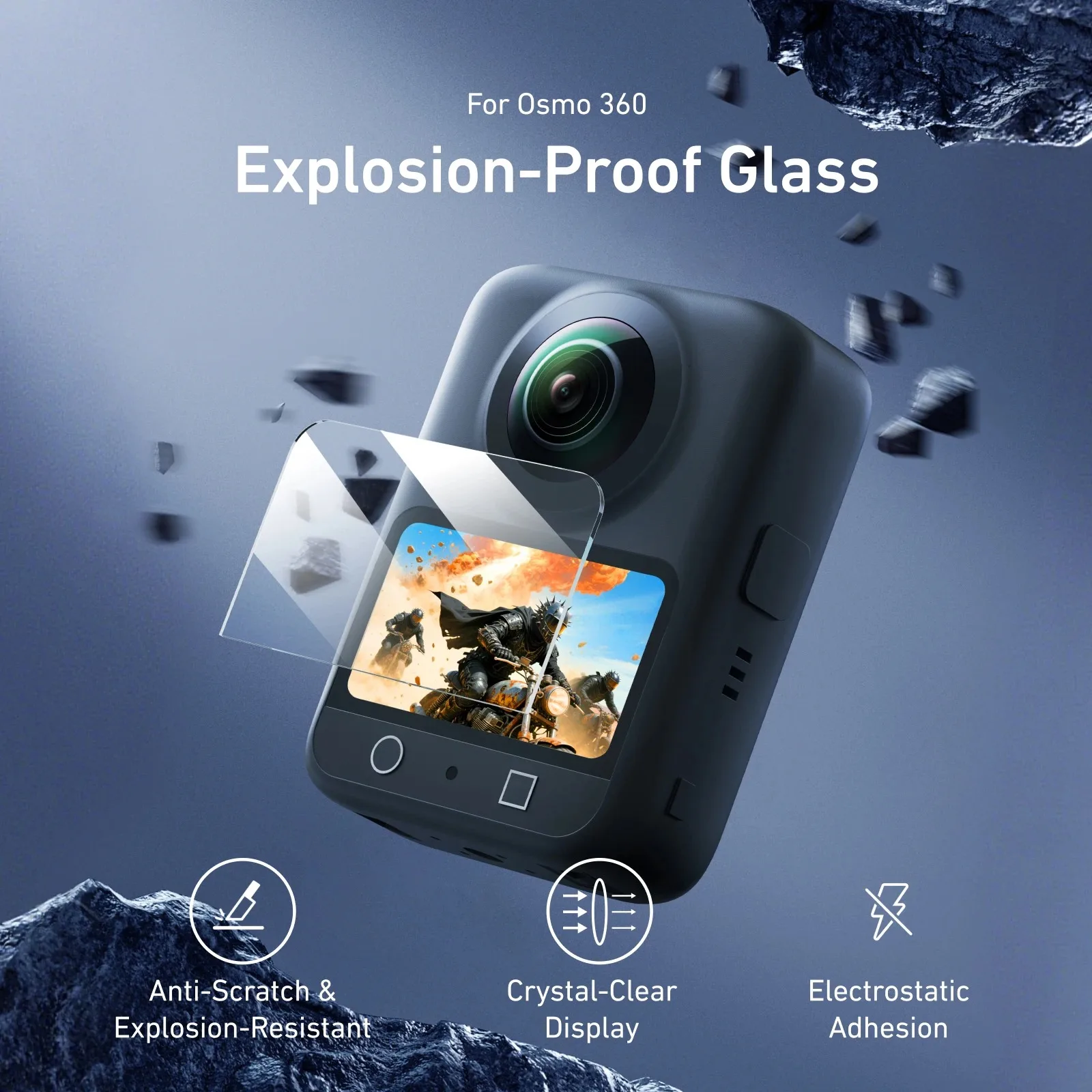 TELESIN Tempered Glass Screen Protector for DJI OSMO 360 Lens Protection Protective HD Film For DJI OSMO 360 Accessories
TELESIN Tempered Glass Screen Protector for DJI OSMO 360 Lens Protection Protective HD Film For DJI OSMO 360 Accessories