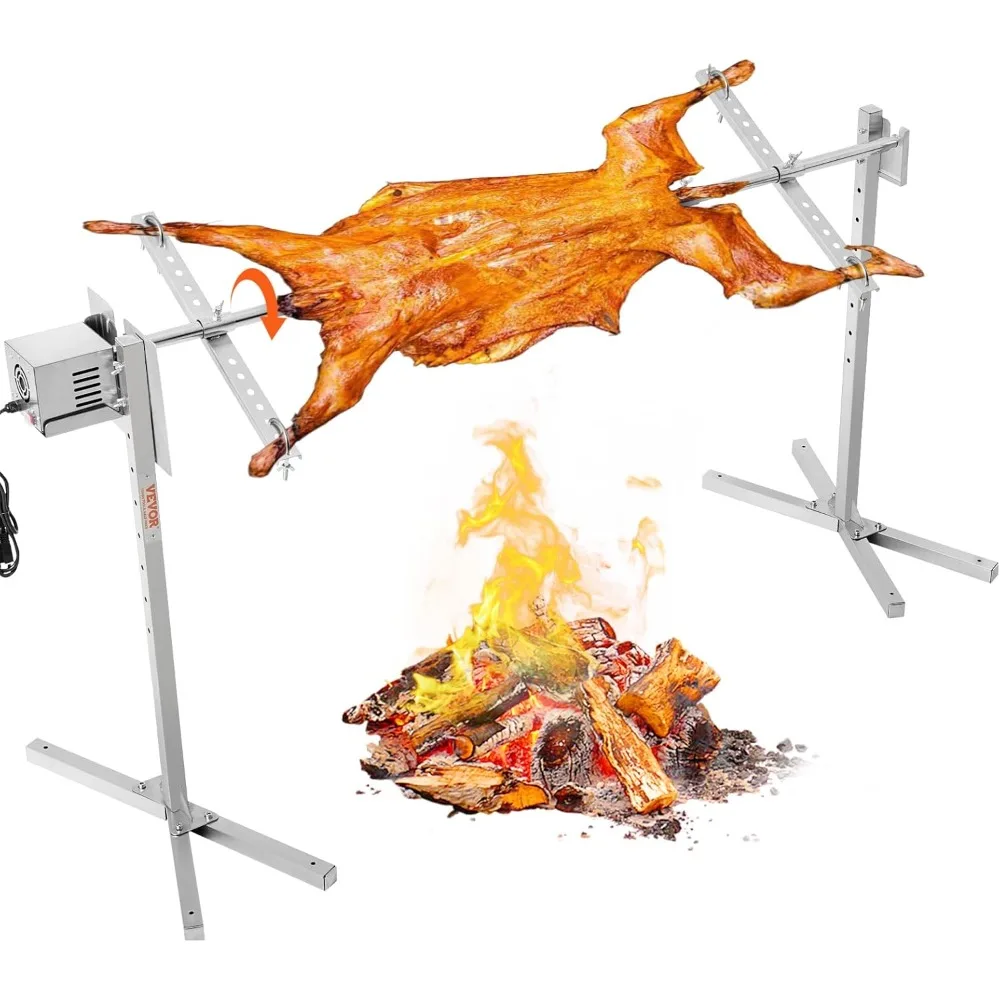 56-Inch Splicable Rotisserie Grill Kit, 132 lbs Sectional Spit Rod with Automatic 52W Motor & Heat Shield, Height Adjustable Sp
56-Inch Splicable Rotisserie Grill Kit, 132 lbs Sectional Spit Rod with Automatic 52W Motor & Heat Shield, Height Adjustable Sp