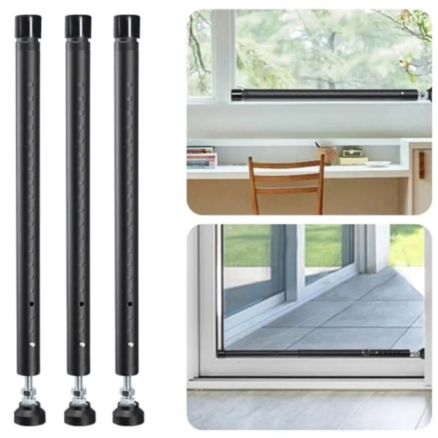 Sliding Door Security Bar, 3 Pack 18"-50" Adjustable Window Security Bars with Rubber Tips, Heavy Duty Door Jammer, Window Bars
Sliding Door Security Bar, 3 Pack 18"-50" Adjustable Window Security Bars with Rubber Tips, Heavy Duty Door Jammer, Window Bars