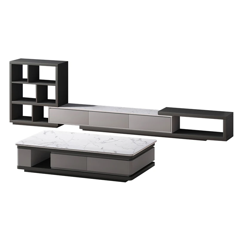 Marble coffee table simple black, white and gray modern household Nordic style TV cabinet combination
Marble coffee table simple black, white and gray modern household Nordic style TV cabinet combination