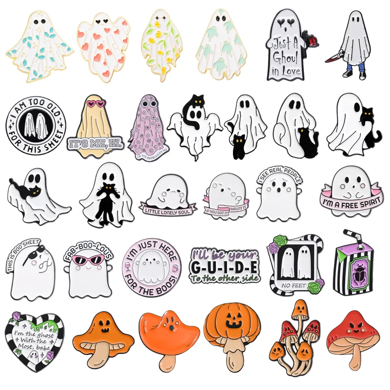 31 Types Ghost Enamel Pins Cartoon Creative Ghost Brooches Lapel Badge Halloween Clothes Jewelry Decorative Pin Gift Wholesale
31 Types Ghost Enamel Pins Cartoon Creative Ghost Brooches Lapel Badge Halloween Clothes Jewelry Decorative Pin Gift Wholesale