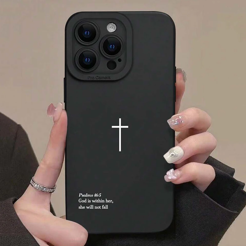 Cross Slogan Phone Case For iPhone 15 Pro Max Cases iPhone 16e 14 12 11 13 16 7 8 Plus XS Max XR X XS Shockproof Soft TPU Cover
Cross Slogan Phone Case For iPhone 15 Pro Max Cases iPhone 16e 14 12 11 13 16 7 8 Plus XS Max XR X XS Shockproof Soft TPU Cover