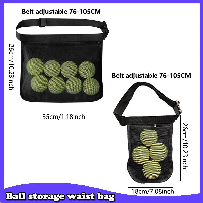 Tennis Ball Holder Adjustable Tennis Ball Waist Bag Sweatproof Mesh Cloth Ball Pouch Pickleball Training Holding Bag Accessory
Tennis Ball Holder Adjustable Tennis Ball Waist Bag Sweatproof Mesh Cloth Ball Pouch Pickleball Training Holding Bag Accessory