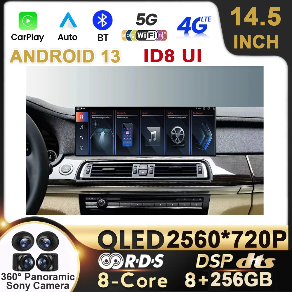 14,5 дюймовый HD 2560*720P Android 13 для BMW 7 серии F01 F02 2009-2016 автомобильный беспроводной Carplay мультимедийный GPS-навигатор стерео
14,5 дюймовый HD 2560*720P Android 13 для BMW 7 серии F01 F02 2009-2016 автомобильный беспроводной Carplay мультимедийный GPS-навигатор стерео