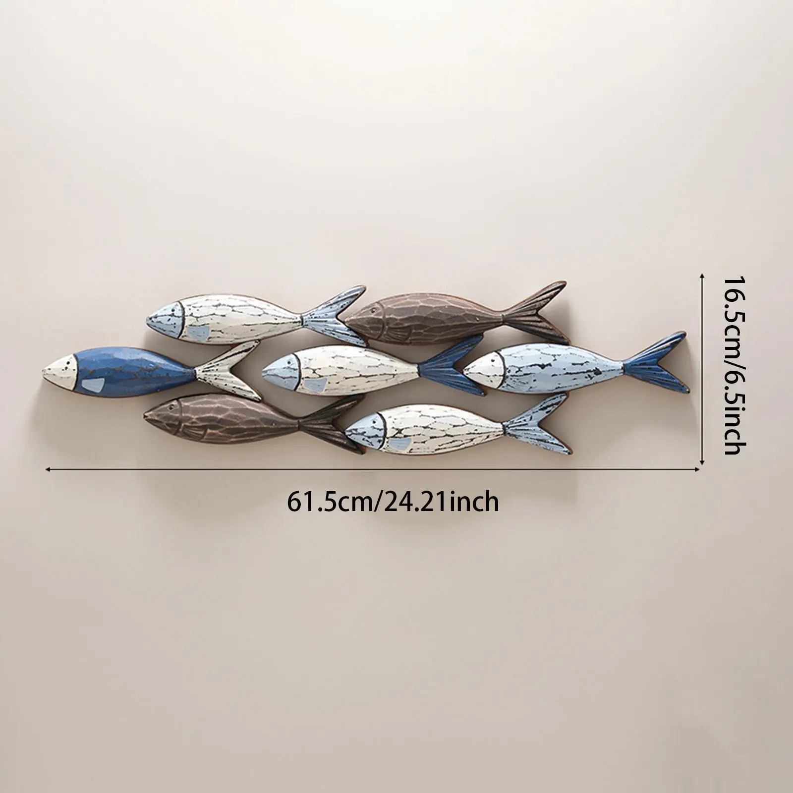 Wooden Fishes Wall Sculpture Craft Collections Retro Design Wall Hanging Ornament for Lake House Bathroom Garden Boat Farmhouse
Wooden Fishes Wall Sculpture Craft Collections Retro Design Wall Hanging Ornament for Lake House Bathroom Garden Boat Farmhouse