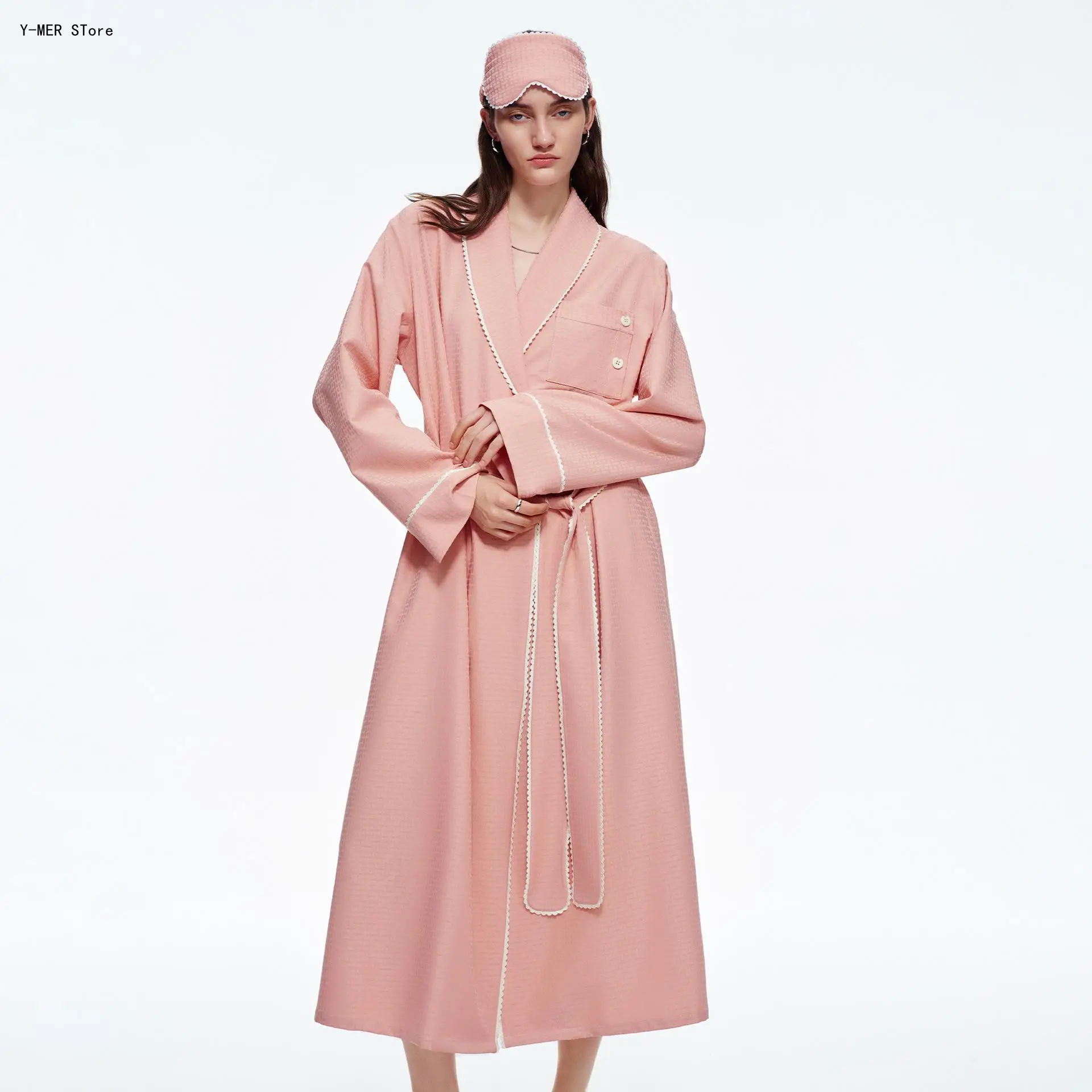 Elegant Striped Long Robe Women Adjustable Waist Loose Fit Morning Gown Premium Home Bath Robe Spring Summer Homewear
Elegant Striped Long Robe Women Adjustable Waist Loose Fit Morning Gown Premium Home Bath Robe Spring Summer Homewear