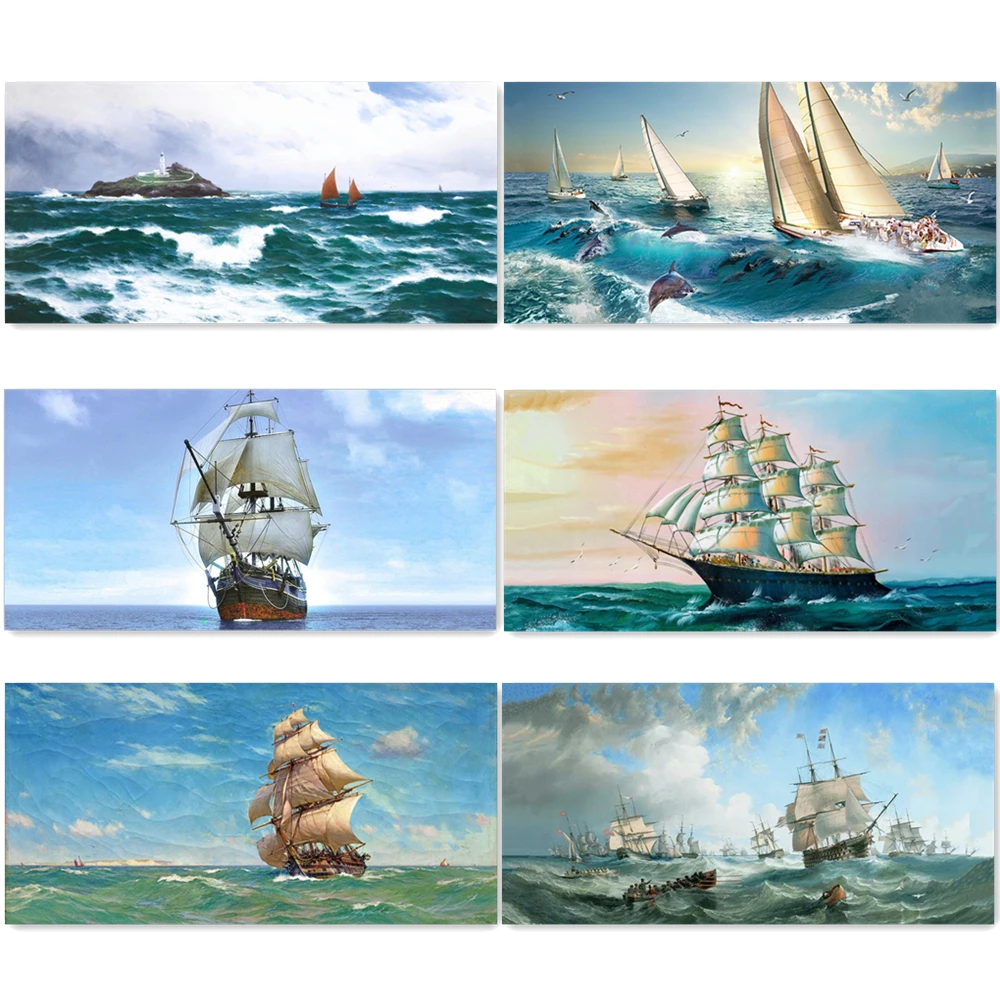 DIY 5D Diamond Painting Landscape Ship Sailing Full Drill Square Embroidery Mosaic Art Picture Of Rhinestones Home Decor Gifts
DIY 5D Diamond Painting Landscape Ship Sailing Full Drill Square Embroidery Mosaic Art Picture Of Rhinestones Home Decor Gifts